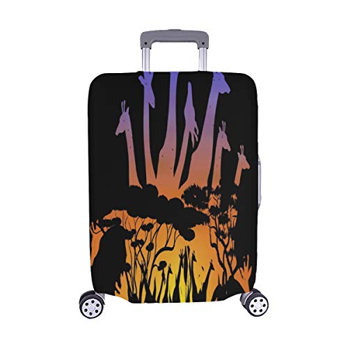 Preisvergleich Produktbild Nur abdecken Visuelle Doppelbelichtung Zeichnung Silhouetten Schöne Spandex Staubschutz Trolley Protector case Reisegepäck Beschützer Koffer Cover 28,5 X 20,5 Zoll