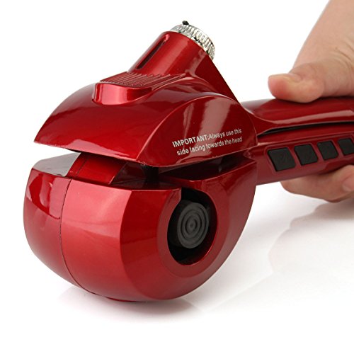 LUCKYFINE Funktion Dampf Schlafwickler Haar Dampf Schalter Curling Iron Red ¨C Display Digital LCD-Ranken, 3 Wege, 3 Einstellungen von Zeit, & 3 Temperaturstufen - 2