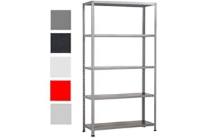 GRIMA - SCAFFALE in metallo ANTRACITE 100 X 40 X 187h Portata 400 Kg