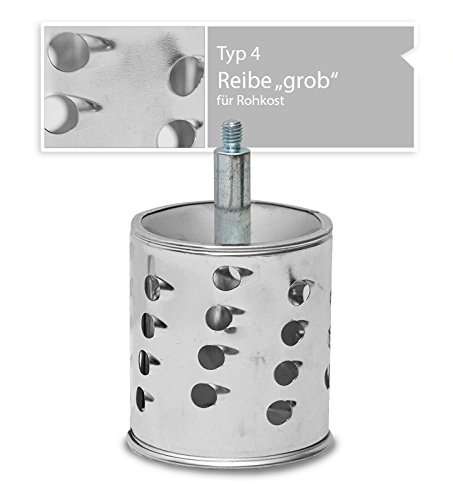 Reibemaschine Reibe Gemüse Obst Nüsse Küche 4 Trommel mit Saugfuß - 7