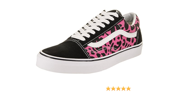 vans old skool leopard pink