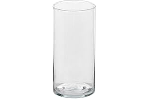 Zelda Bomboniere Cilindro In Vetro Trasparente Diametro 15 Cm Altezza 40 Cm