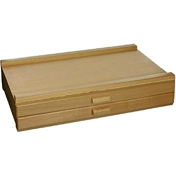 3-Drawer Wood Pastel Storage Box – 15.75 X 9.5 X 3.5 Inches, Elm Hardwood With Foam Padded Compartments - View #4