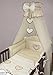 Luxury Baby Cot Bed Crown Canopy / Mosquito Net 480 cm Only HEART - CREAM