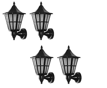 Superscape Outdoor Lighting Mild Steel Exterior Wall Light (Black, 60 W)_Pack of 4
