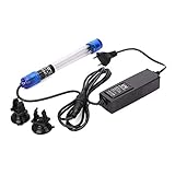 ✪UV El esterilizador de luz UV puede esterilizar y desinfectar con su luz ultravioleta para eliminar bacterias, gérmenes y algas del agua y luego proporcionar un ambiente saludable para sus peces.