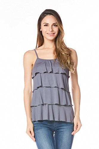 Bearsland Women's Maternity Nursing Tank Top and Cami Shirt Gray UK Size 10-12