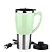 Produktbild Tasse Auto Wasserkocher Kochen 12 V / 24 V Zigarettenanzünder Heizung Cup Vakuum Isolierte Edelstahl 398 ML 50 Watt Reise Cup, green