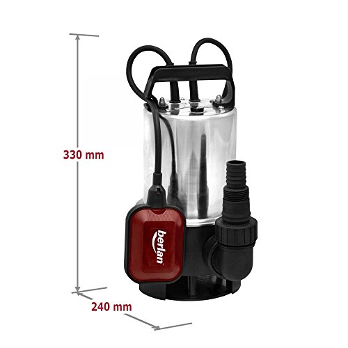 Berlan – Schmutzwasser Tauchpumpe Edelstahl 550 Watt / 10.500 L/h – BTP550E - 3