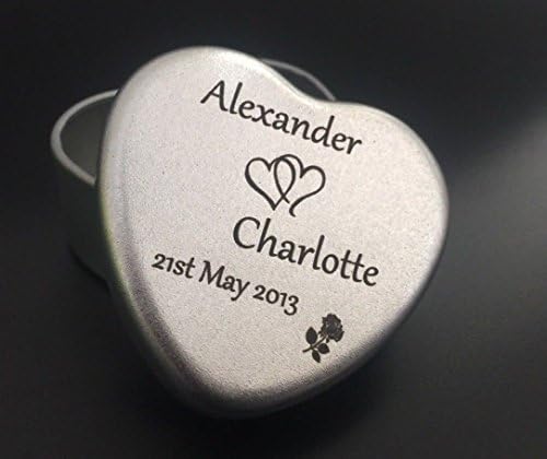 Wedding Birthday Favours Personalised Party Heart Gift Tins