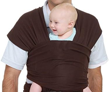 Gourdbaby® One Size Classic Baby Sling Wrap Carrier Fits to Under 35 Lbs Baby (Brown)