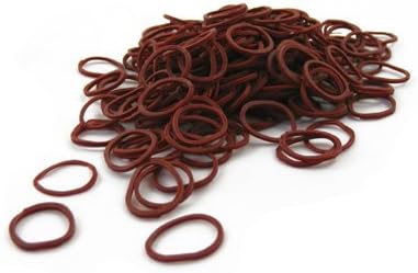ETHAHE 300pcs Brown Latex-free Loom Refill Rubber Bands Pack Bracelets with 12 S-Clips