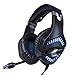 Produktbild OPmeA Gaming Headset Stereo-Komfort-Kopfhörer mit LED-Leuchten Kopfhörer mit Geräuschunterdrückung Geräuschreduzierung und Lautstärkeregelung Computer Intelligente Kopfhörer (Farbe : Blau)