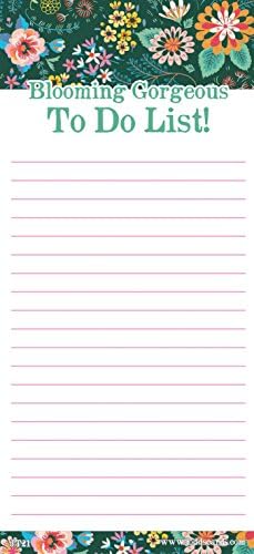 GREEN FLORAL TO DO LIST MAGNETIC JOTTER PAD