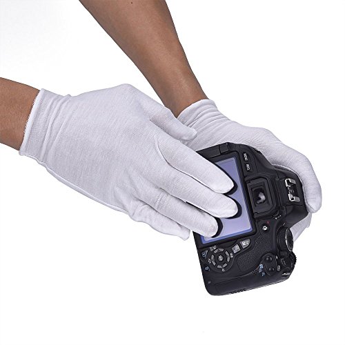 Tily 12 Paar 100% Baumwolle Allgemeine Zwecke Feuchtigkeitsspendende Futter weiß Handschuhe Beauty - 4