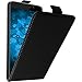 Price comparison product image PhoneNatic Artificial Leather Case compatible with Huawei Y7 / Y7 Prime - Flip-Case black Cover + protective foils