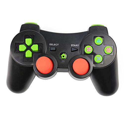 Preisvergleich Produktbild RQINW PS3 Wireless Bluetooth Game Controller PS3 Controller, USB-Aufladung, Vibrationsrückmeldung (Schwarz)