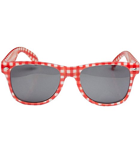 Preisvergleich Produktbild Das Kostümland 1er-Set Rot Weiß Karierte Brille Andreas