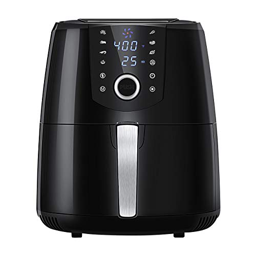Habor OMORC Friggitrice ad Aria 3,5L Friggitrice Senza Olio Ricetta Isolamento Termico Air Fryer con Manopola&Touch Screen Cesta Antiaderente Senza BPA&PFOA [Classe di efficienza energetica A+++]