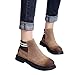 Produktbild Stiefel Damen Boots Frauen Flache Booties Slip-On Freizeitschuhe Wildleder Martin Stiefel Runde Toe Schuhe Winterstiefel High Heels Stiefel ABsoar
