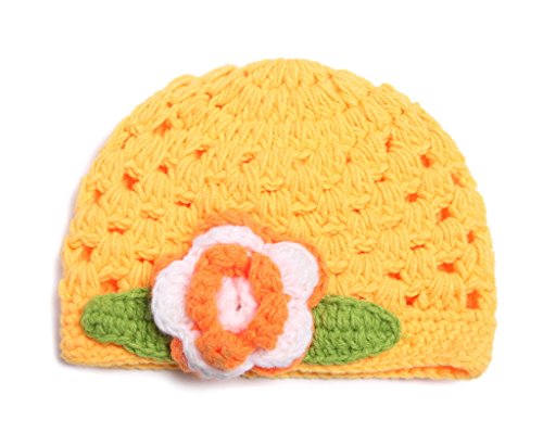 Bigood Cute Newborn baby Infant Newborn Handmade Crochet Clothes Yellow
