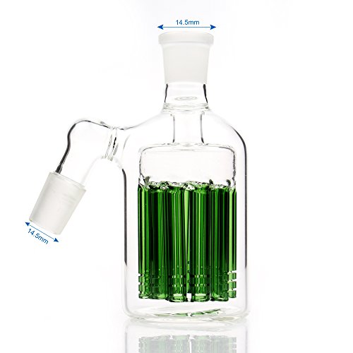 REANICE Zubehör Glas Bong teile 14.5mm Gemeinsame Bong Kopf Glas Rohr Filter glas wasser bong bubbler ash fänger bong schalen dia schüssel herb inhaber mit Multi pipeline filterelement grün - 2