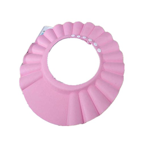 Rosennie Shampoo Shower Bathing Bath Protect Soft Cap Hat For Baby Children (Pink)