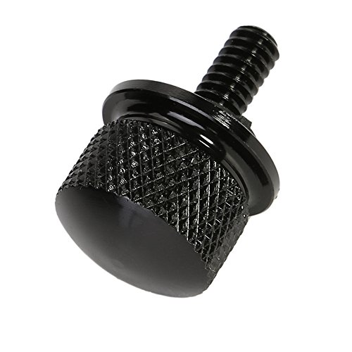 Preisvergleich Produktbild 1 / 4"-20 Motorrad Gewindesitz Bolzenschraube Sitz Boltzen Schraube CNC Aluminum Befestigungschraube Rändelschraube Deckel Muttersatz Seat Screw für 1996-2016 Harley Modelle - Schwarz, by ECLEAR