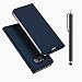 Produktbild Samsung Galaxy S8 Plus PU Leder hülle Case Moonmin® Bookstyle Klapphülle Wallet Tasche Flip Tasche mit Kartenfach und Ständer Anti-Rutsch Stoßfest hülle + StylusStift für Samsung Galaxy S8 Plus 2017 (Dunkel Blau)