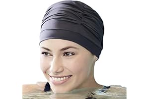 BELLE OF HOPE MARA RAY Christine Headwear Gorro de baño -Piscina, SPA y Playa- específico para Mujeres con quimioterapia (Negro)