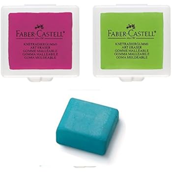 Faber-Castell 188121 Gomma 7081 N Senza PVC + 5 Matite 2B - Gomma In Plastica Bianca Per Cancellature Pulite - 5