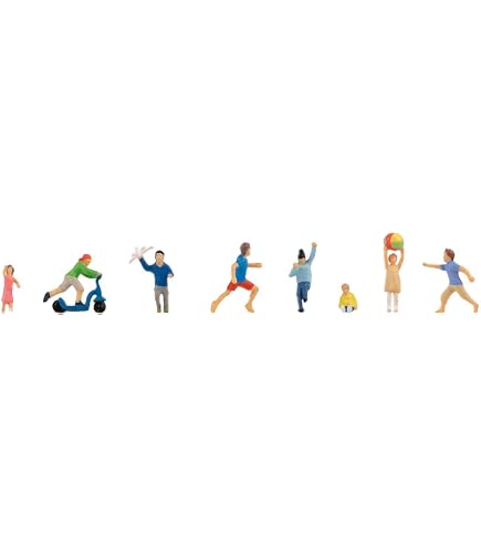 Noch 15815 – Lot De 6 Figurines Enfants Pour Modélisme Ferroviaire, Échelle HO, Dès 14 Ans