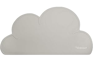 Kindsgut Platzdeckchen Wolke, Tischset, Unterlage in kinderfreundlichem Design und dezenten Farben, frei von BPA, Taupe