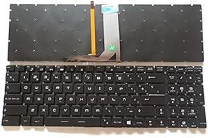 Junweier Español Teclado RGB Colorido retroiluminado para MSI MS-16H5 MS-16H4 MS-16J6 MS-16K2 MS-16L2 MS-16JB MS-179B MS-1796 MS-1799 MS-16J9 MS-1792 MS-1791 MS-1795 Spanish SP ES