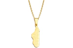 CECEY-JDZ Colliers Pendentif Carte De Madagascar Avec Nom De Villes - Classique Ethnique Afrique Malgache Colliers Charme Bijoux Patriotiques, Hip Hop Nouveauté Tendance Accessoires Femmes Hommes Cadeau Uniqu