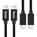 Produktbild rophie USB C auf USB C Kabel [1.2+1.2M] USB Typ C Ladekabel für Lumia 950,Nexus 5x/6p, Dem Neuen MacBook, Google Chromebook Pixel Nokia N1 Tablet und Andere Type C Geräte