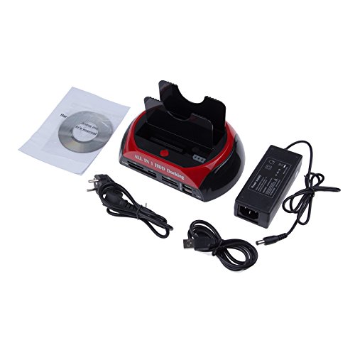 LemonBest® All in one 2.5″ 3.5″ SATA/IDE HDD 2-Dock Docking Station e-SATA Hub - 3