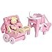 Produktbild Le Toy Van Baby Set für Puppenhaus mit Hochstuhl, Kinderwagen, Tasche, Flasche