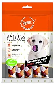 Gnawlers Yaowo Rawhide Braided Bone Filled with Chicken Inside - 500 g (5-inch)