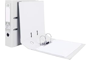 Caja archivador liderpapel de palanca carton din-a4 documenta lomo 75mm color blanca