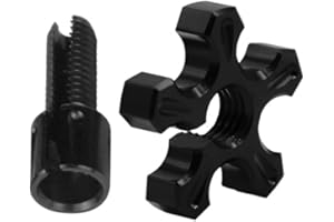 Windance M8 - Regolatore per cavo frizione per moto, viti scanalate in alluminio CNC per AR125LC / EN500 / GPX250 ATC UTV Sport Bike (nero)