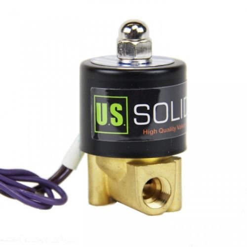 U.S. Solid 1/4” G 12 V DC Messing Magnetventil Direktgesteuert Servogesteuert für Wasser Luft Gas Öl NC Brass Solenoid Valve 0-10 Bar