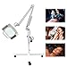 Produktbild Kosmetiklampe Quadratische LED-Lupenleuchte mit Staubschutz 3X / 5X / 8X Lupe Verstellbare Halterung Universal Wheel Base Beauty Lampe,8X