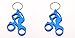 Produktbild munkees 2 x Schlüsselanhänger Fahrrad Fahrer Flaschenöffner Alu, Sport-Geschenk Doppelpack Blau, 352769