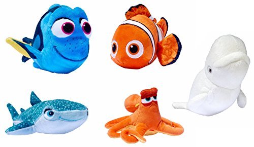 Finding Dory Collection de Mini-Peluches de Bandai (Ensemble de 5)
