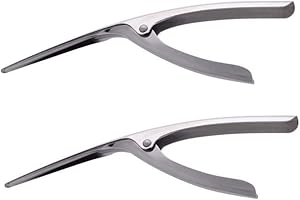 LINGLAN Pelador de gambas de acero inoxidable, 2 unidades