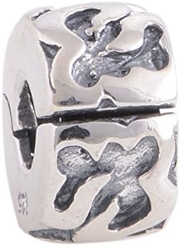 Purple CZ Stopper 925 Sterling Silver Charm for Pandora European Charm Bracelets