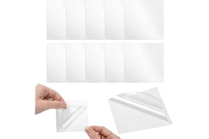 QEQSHQO 10 Stück Reparatur Patch, Wasserdicht, Nylon, Selbstklebende, Super-Duktilität, Reparaturfolie, Reparatur Tape für Schlauchboot, Schwimmring, Luftbett (Transparent)