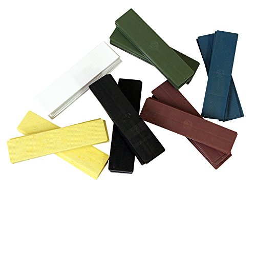 600 x Kunststoff Verglasungsklötze Set Glasklötze Unterleger 100x24x 1, 2, 3, 4, 5, 6 mm Distanzklötze Trageklötze Abstandshalter - 8