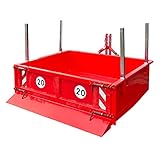 Farbe: Rot (RAL 3000) DEMA Heckcontainer hydraulisch 125x150x40 cm